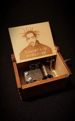 Coolio Wooden Music Box - Gangsta Paradise - Customizable