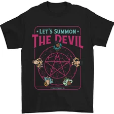 Lets Summon the Devil Ouija Board Demons Mens T-Shirt 100% Cotton