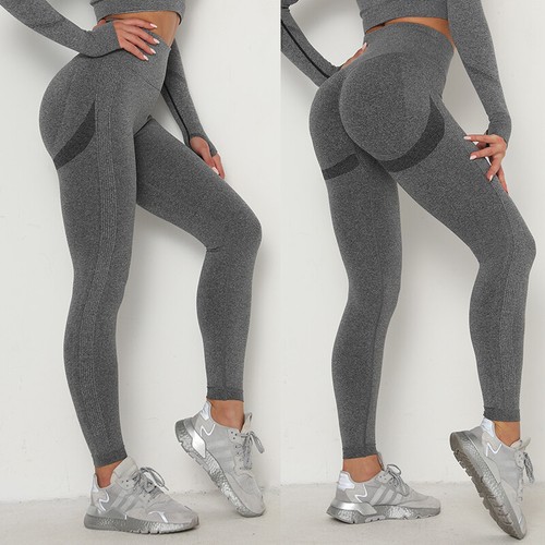 Women TikTok Leggings High Waist Anti-Cellulite Sexy Ruched Yoga Pants Workout - Picture 12 of 35