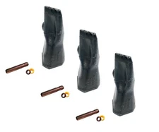 3 Backhoe Bucket Tooth 208-5236 Long Tip w/ Pin fits CAT DRS230 Series Adapters
