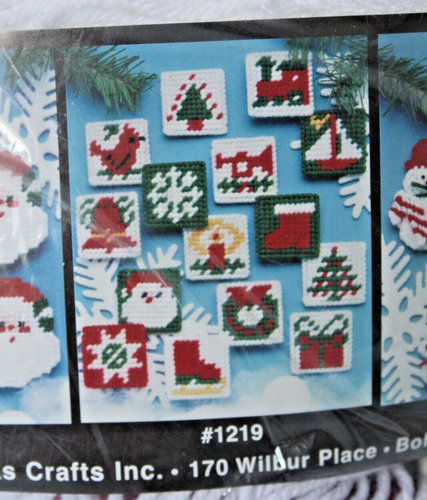 3 Kits-in-1 Santa/Snowman/Christmas Ornaments Plastic Canvas Design Works Crafts - Picture 4 of 9