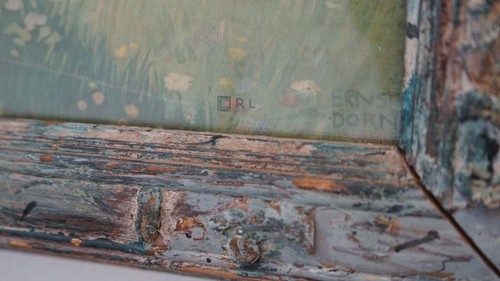 Vintage Antik Ernst Dorn Retro Lithographie Druck bunte Landschaft hell! - Bild 5 von 8