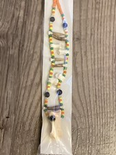 Indian Neckless Real Deer  Turtle Parts  Glass Beads Mountain Man