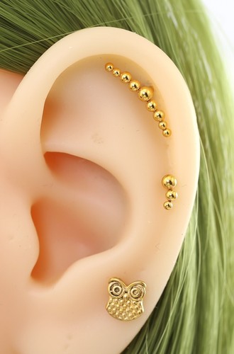 Fancy Crystal Ear Climber Cartilage Labret Tragus Stud Ring Bar Piercing Earring - Picture 188 of 193