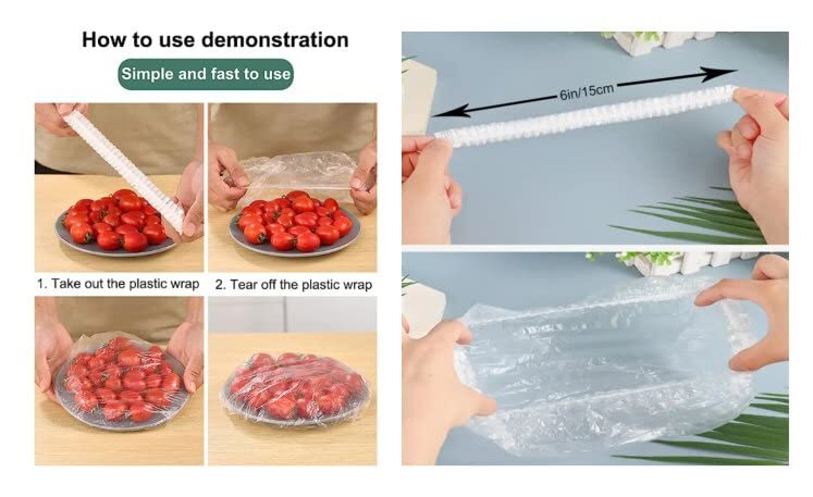 100/200pcs Reusable Elastic Food Covers - Bowl & Plate Covers For Fresh Keeping