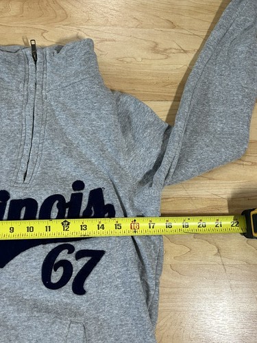 Illinois Illini Sweatshirt Womens 1/4 Zip Gray size Small - Picture 3 of 5