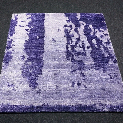 Designer Orient Teppich 60 x 60 cm Seide Modern Seidenteppich Handgeknüpft Rug - Bild 1 von 4
