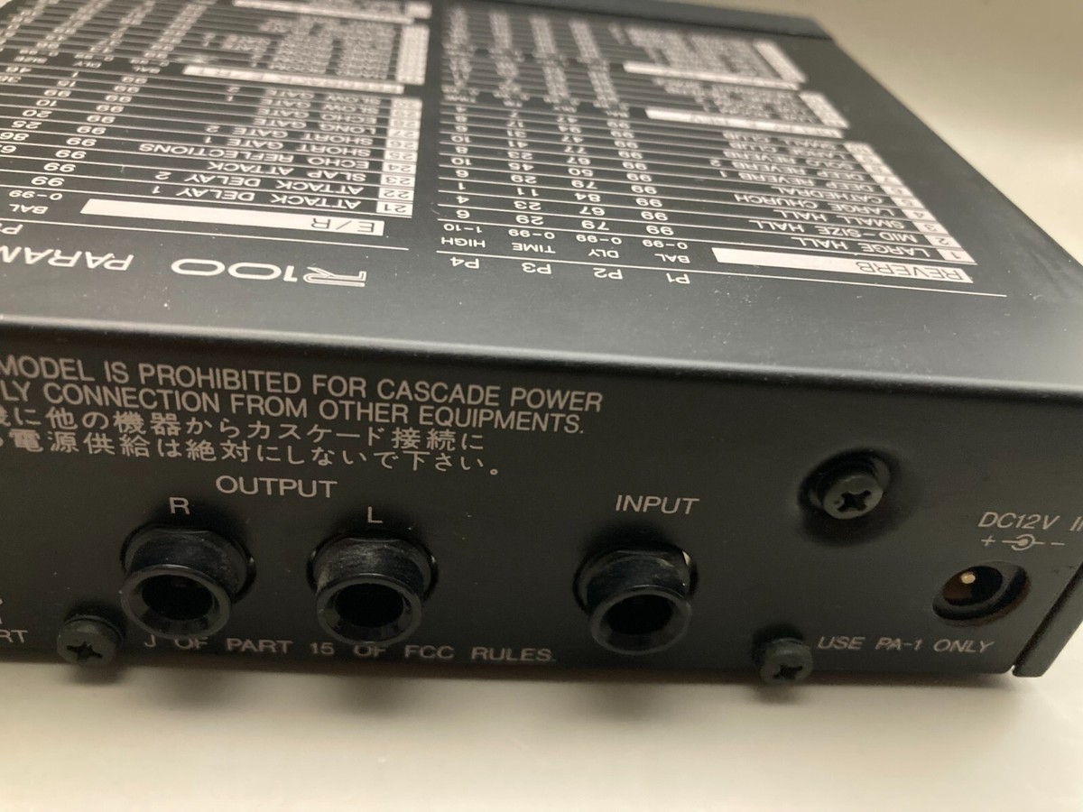 YAMAHA R100 Reverb Processor Vintage Tested Used Made in