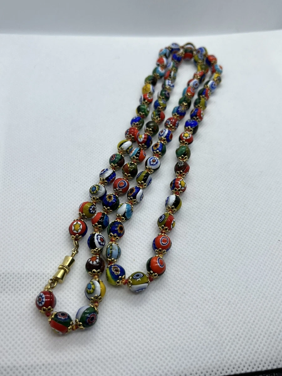 Murano Glass Beads Necklace 33.5 (AB106)