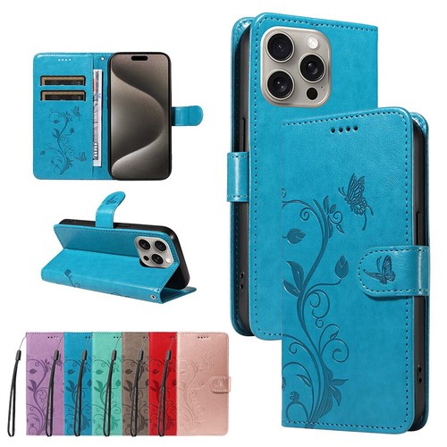 Book Case für Iphone 15 14 13 12 Hülle Handy Tasche Klapphülle Schutz Flip Cover - Zdjęcie 2 z 28