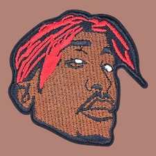 TUPAC SHAKUR 2PAC AMERICAN HIP-HOP RAPPER MUSIC IRON ON EMBROIDERED PATCH