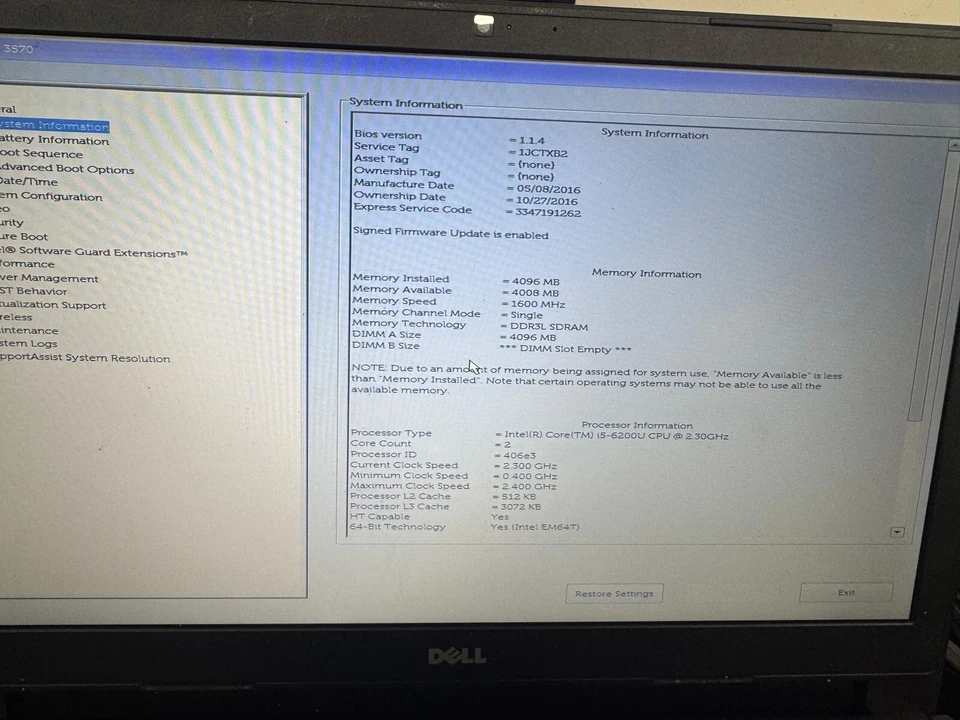 Dell Latitude 3570 · i5-6200 · 4GB · 128GB, photo 3 of 4