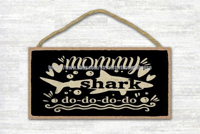 nostalgic wall art mommy shark do do do do mothers day gift wood sign