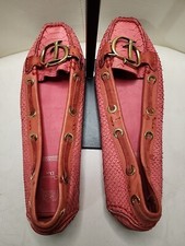 Vintage Preowned Christian Dior Pink Leather Flat Shoes. Size E.U 37.5. U.S 7.