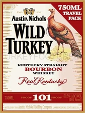 Wild Turkey Bourbon Whiskey 9" x 12" Metal Sign