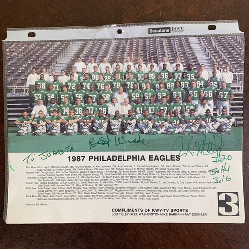 40 Vintage Philadelphia Eagles autographed photos & cards Collection Football - Picture 4 of 19