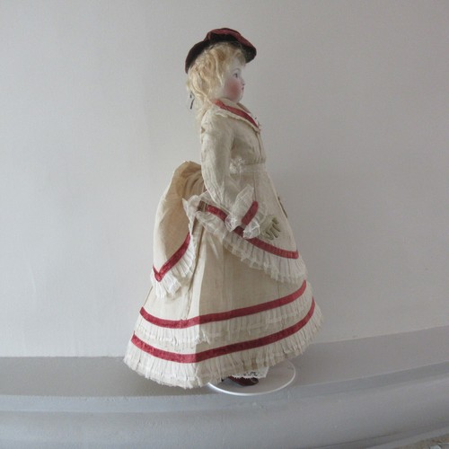 poupée de mode E. BARROIS 42 cm marquée E 4 DEPOSE B , vêtements d'époque - Photo 4/24