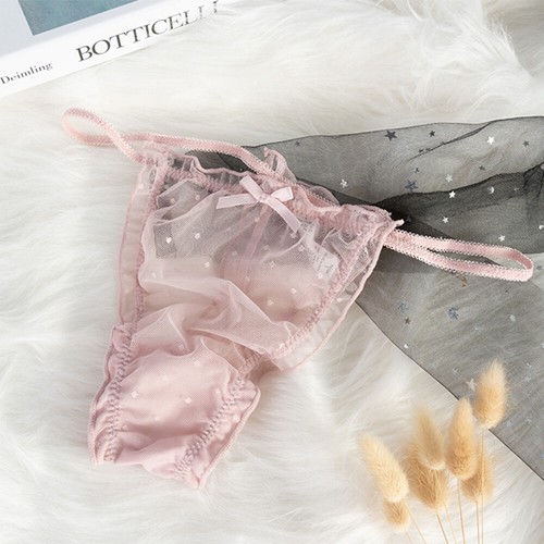 Briefs Transparent Hollow Out Mesh Panties Lace Thong Dots Panties G String - Picture 7 of 16