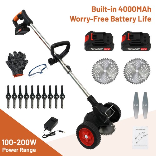 Electric Weed Lawn Edger Eater Cordless Grass String Trimmer Cutter 2* Battery - Picture 27 of 70