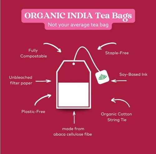 Organic India Tulsi Cinnamon Rose 25 Tea Bags Free Shipping - Picture 6 of 6