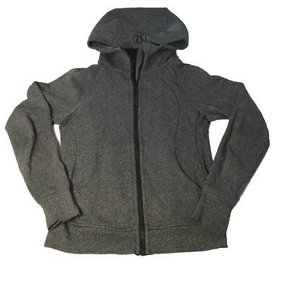 Lululemon ダークグレー フーディー Lululemon Heather Gray Full Zip Scuba Hoodie Jacket Women's Size