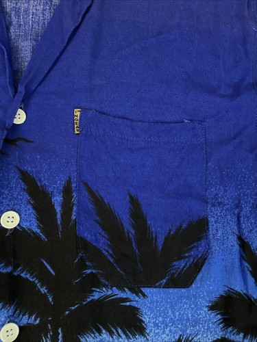 VTG Ingear Hawaiian Palm Tree Sunset Beach Short Sleeve Button Up Mens XL Shirt - Picture 2 of 5