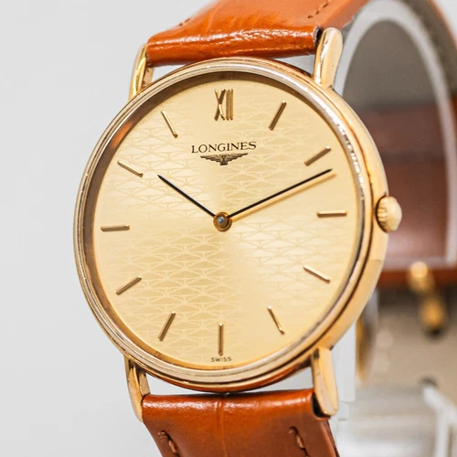**NEAR MINT** LONGINES La Grande Classique L4.637.2 Quartz Gold Roman 33mm Men's
