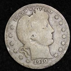 1910 Silver Barber Quarter GOOD FREE SHIPPING