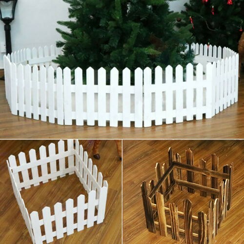 Outdoor Christmas Decorations Fence Gate Xmas Garden Picket Tree