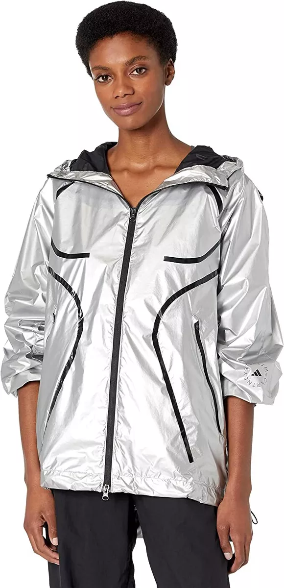 ADIDAS STELLA MCCARTNEY BLACK WINDBREAKER PERFORMANCE RUN ACTIVEWEAR SIZE-S