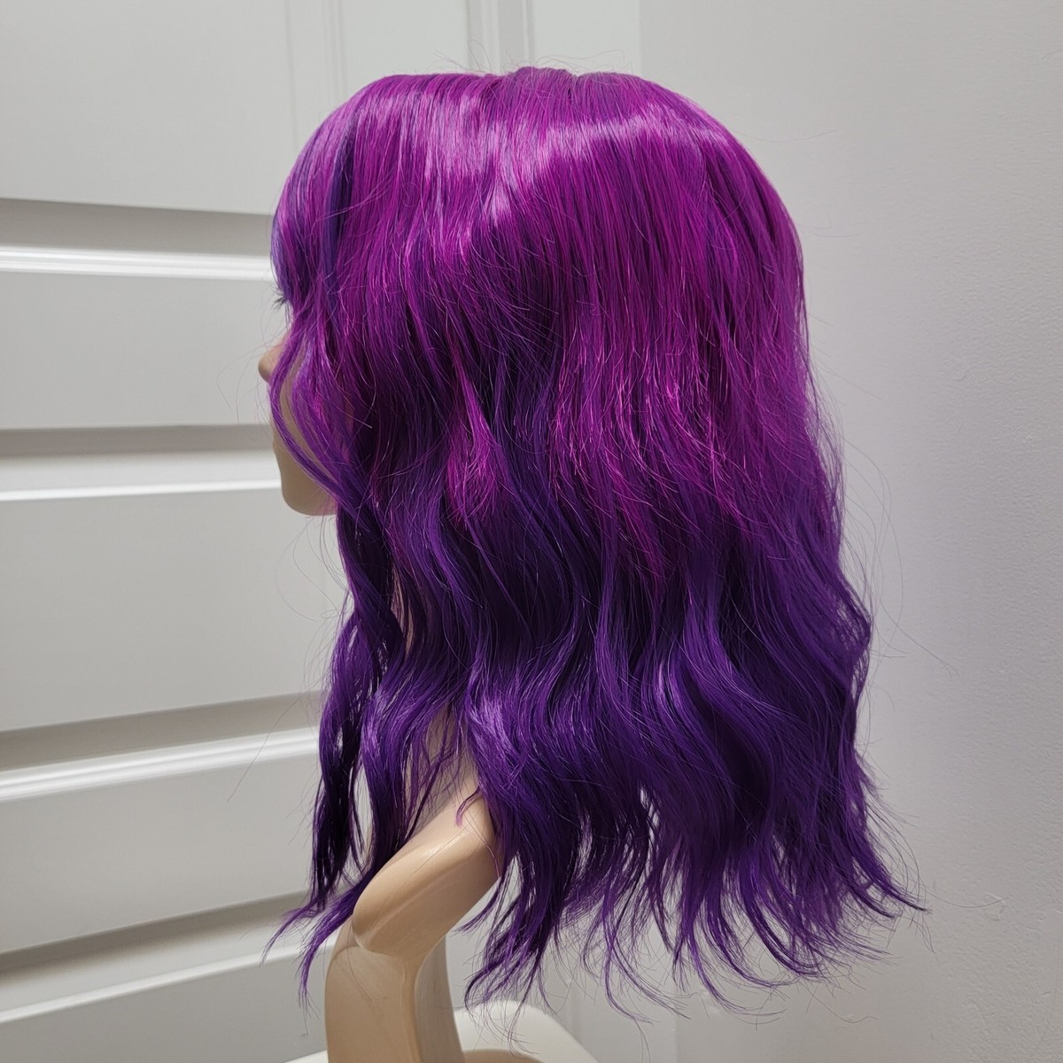 Purple/Violet Wig with Bangs Women display picture 1
