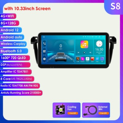 4G DSP Carplay 8+128GB Für Peugeot 508 2011-2018 Android Autoradio GPS Navi DAB+