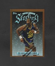 1996 Topps Finest Sterling Karl Malone #52 ~ REFRACTOR ~~ Sharp!