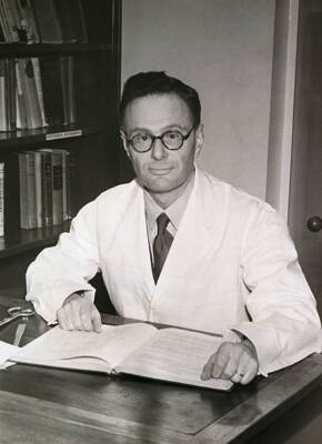 Hans Krebs Posing at His Desk - Professor Hans Krebs, professo - 1953 Old Photo