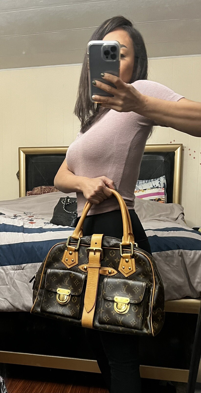 春色3カラー✧ ◇ルイ・ヴィトン（モノグラム）マンハッタンGM 重厚感