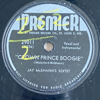 1945 Jay McShann JIMMY WITHERSPOON 78 rpm PREMIER 29011