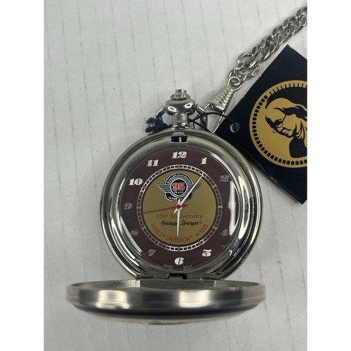Franklin Mint Harley Davidson 95th Anniversary Heritage Springer Taschenuhr - Bild 7 von 9
