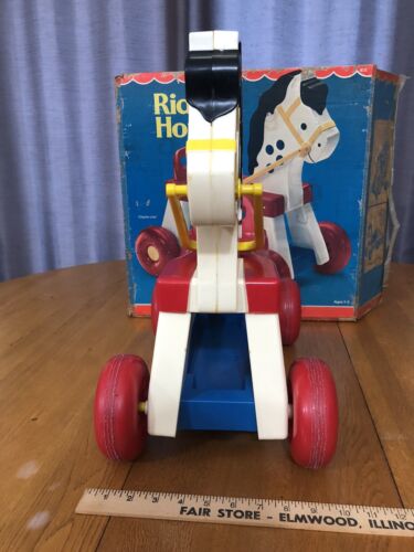 VTG 1976 FISHER PRICE RIDING HORSE PONY #978 W/ORIGINAL BOX CLIPPITY-CLOP SOUNDS - Picture 11 of 24