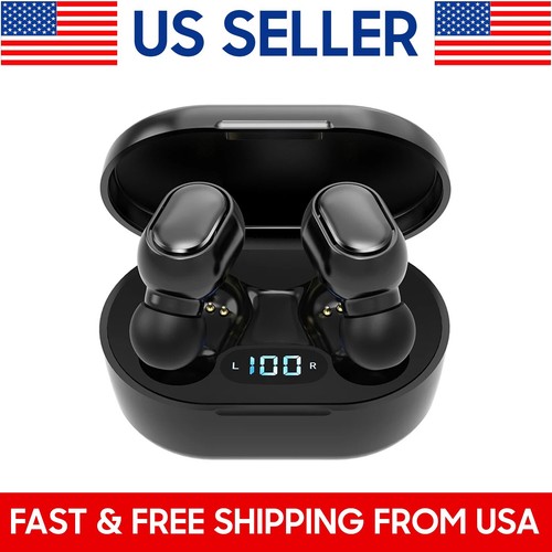 Bluetooth Earbuds TWS 5.0 Wireless Headphones Earphone Waterproof For iPhone - Picture 1 of 21