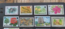 Timbre Montserrat lot fleurs, poissons, bateaux, avion ... neufs MNH