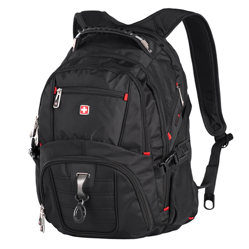 Swiss 16 Inch Waterproof Laptop Backpack Durable Travel & School Bag 35L Black - Picture 14 of 20