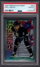 1995-96 Paul Kariya Topps Mystery Finest Hockey Card #M13 Graded PSA 10 Gem Mint