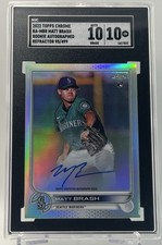 2022 Topps Chrome MATT BRASH Rookie Auto Refractor #RA-MBR SGC 10 GEM MINT /499