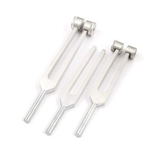 Laja Imports Set Of 3 Pcs Aluminum Sensory Tuning Forks C 128 256 Metallic