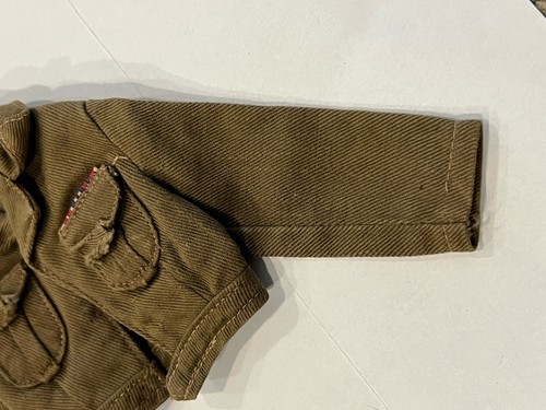 Original 1964 Hasbro 7521 Military Police IKE Brown Jacket Top For 12” GI Joe - Picture 10 of 14