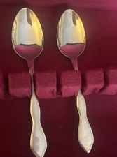 Serving Spoons Set Of 2 Twilight (Silverplate, 1956) by ONEIDA SILVER Burnished