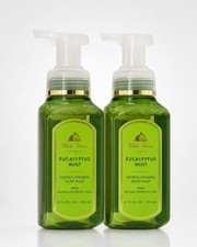Bath Body Works White Barn Set Of 2 Eucalyptus Mint Gentle Foaming Hand Soap