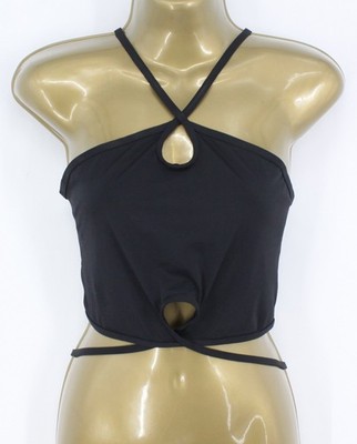 CHRISTOPHER ESBER DAMEN CUTOUT BADE TOP TRÄGER 42 / UK 14 SCHWARZ IB