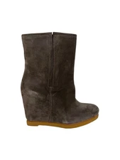 STUART WEITZMAN Taupe Suede Wedge Boots, Size 7 US- 37.5EUR