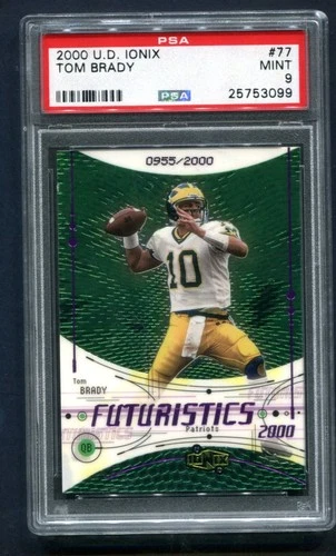 2000 UD Ionix Tom Brady Futuristics RC 955/2000 PSA 9 MINT